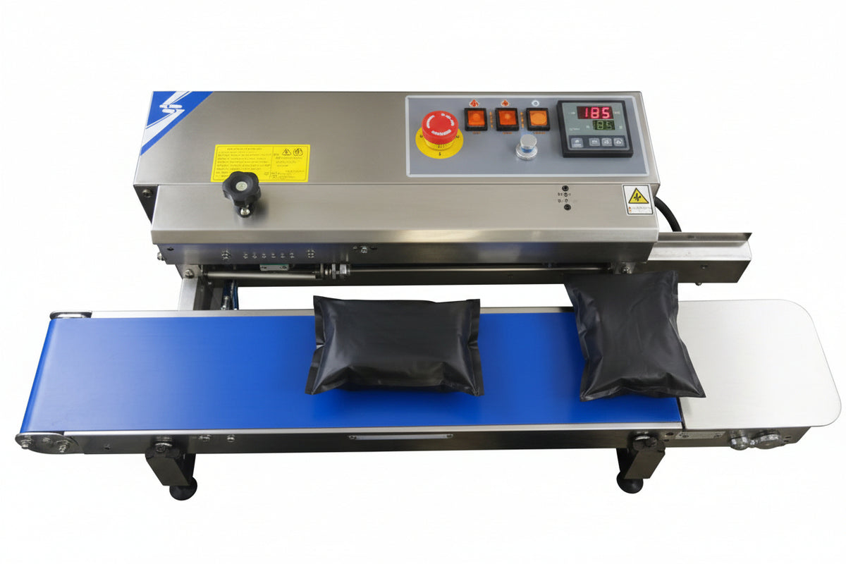 Continuous Band Sealer with Products