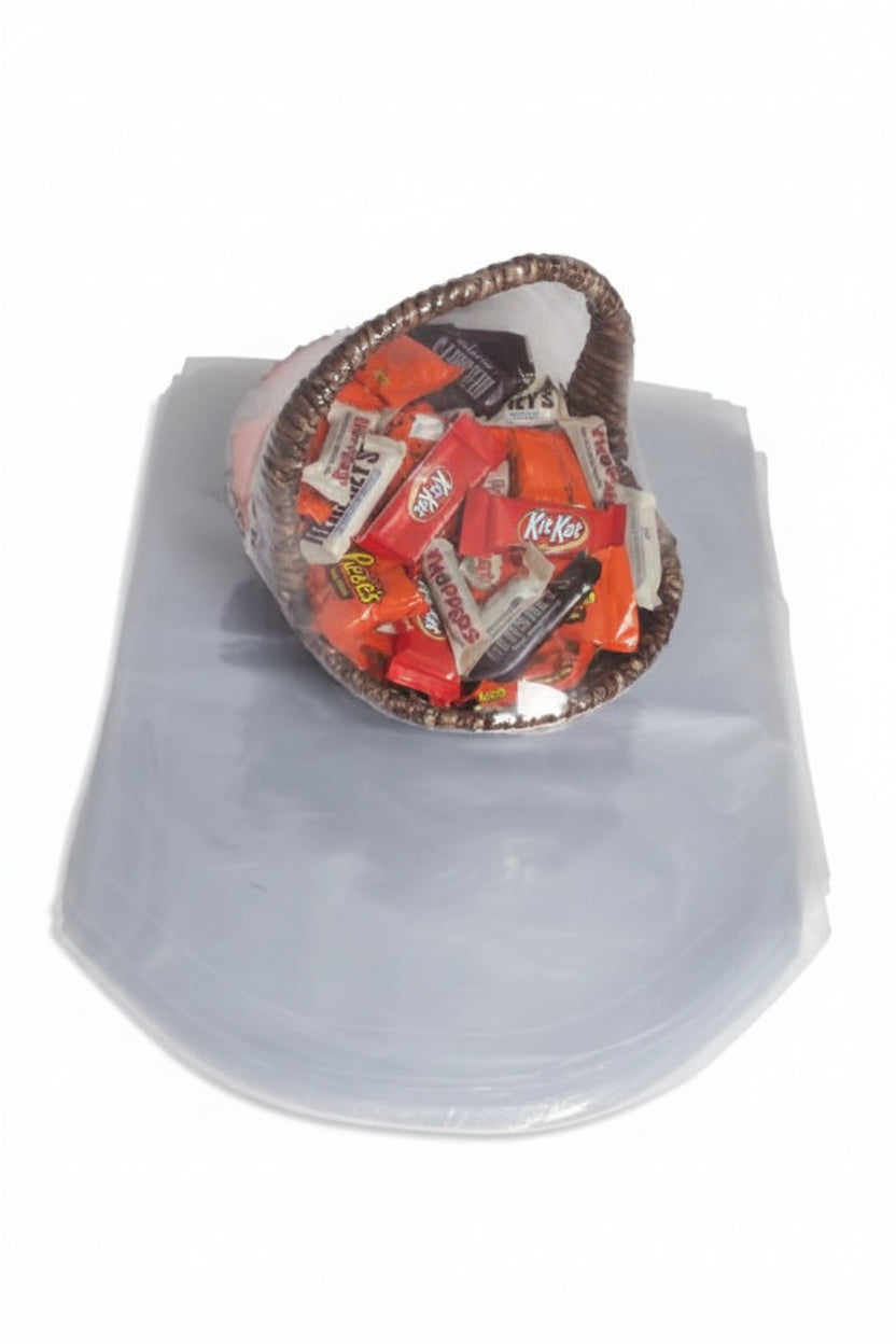 Gift basket heat shrink bags