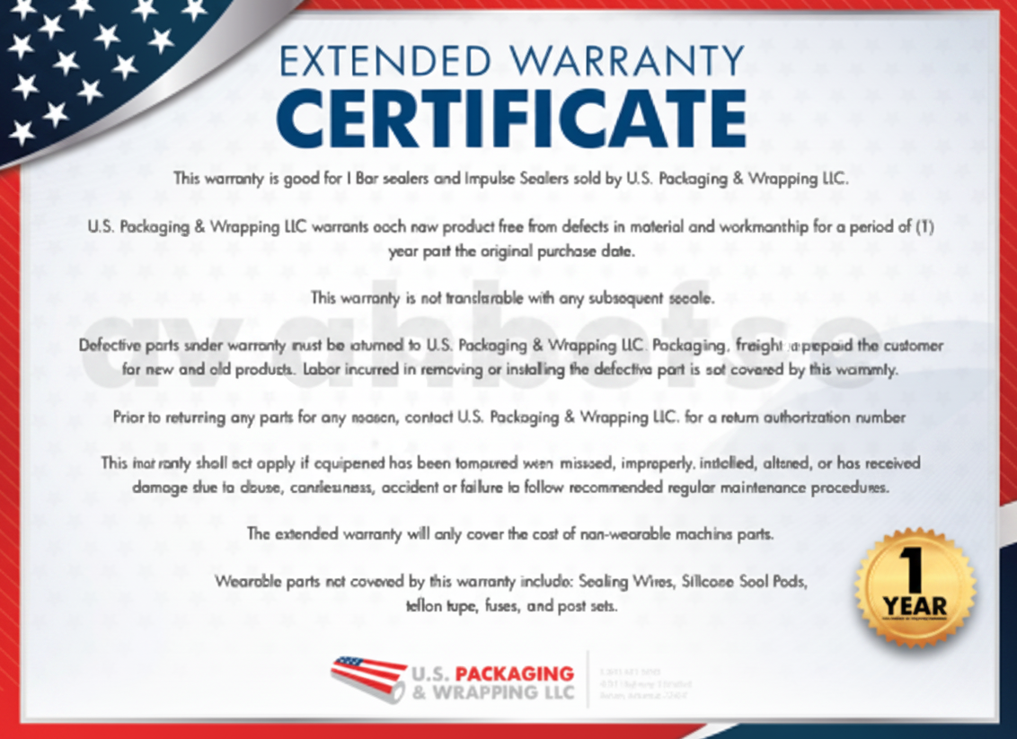 Extended Impulse Sealer Warranty