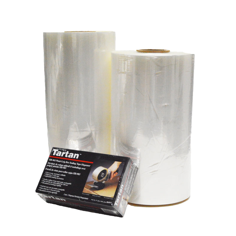 2 Rolls- 16 Inch Centerfold Polyolefin Shrink Film (100 Gauge)
