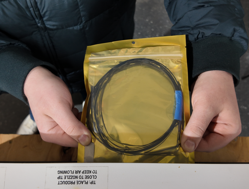 Gold Vacuum Zipper Bags in Use