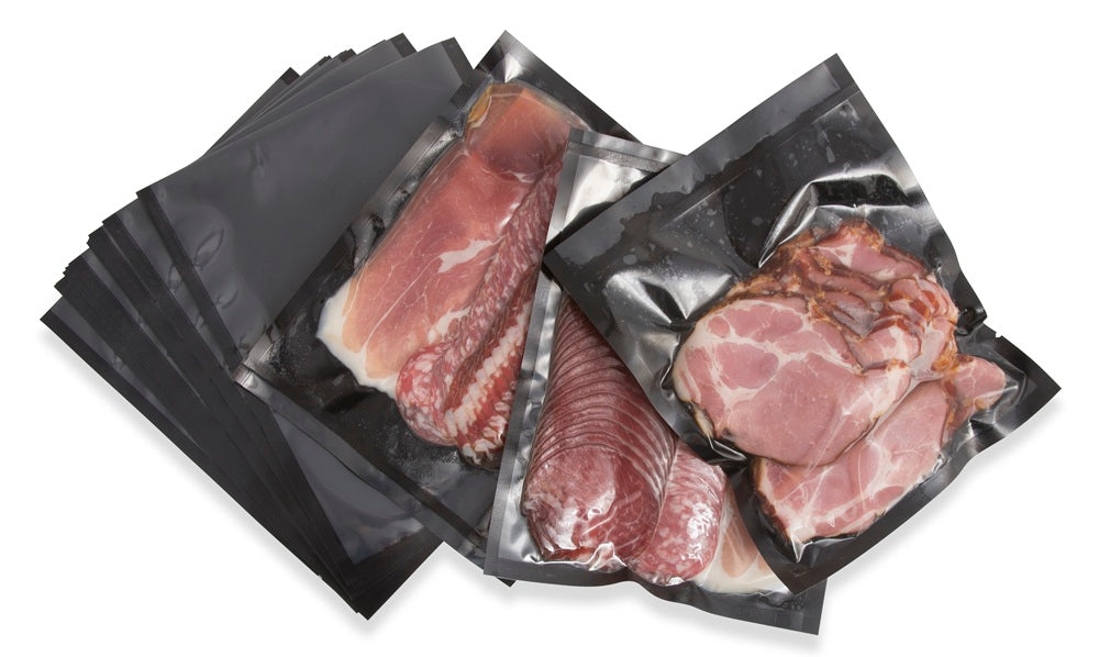 Meat Vacuum Bags w/Black Background
