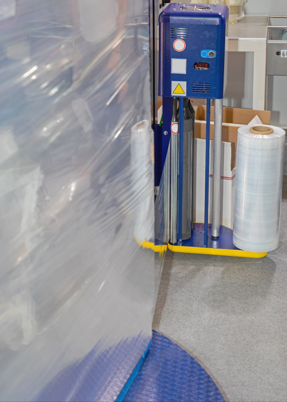 Performance machine stretch film on a stretch wrap machine