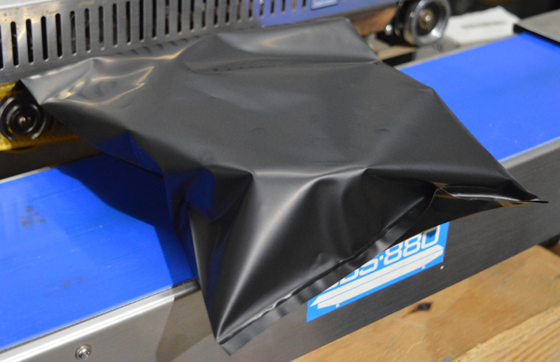 Black conductive bag on sealer