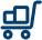 Hand truck with boxes icon for catering packaging logistics